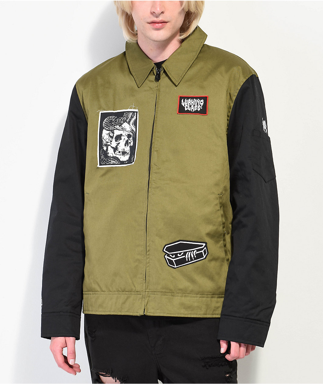Lurking Class By Sketchy Tank DIY Gas Station Black & Green Jacket