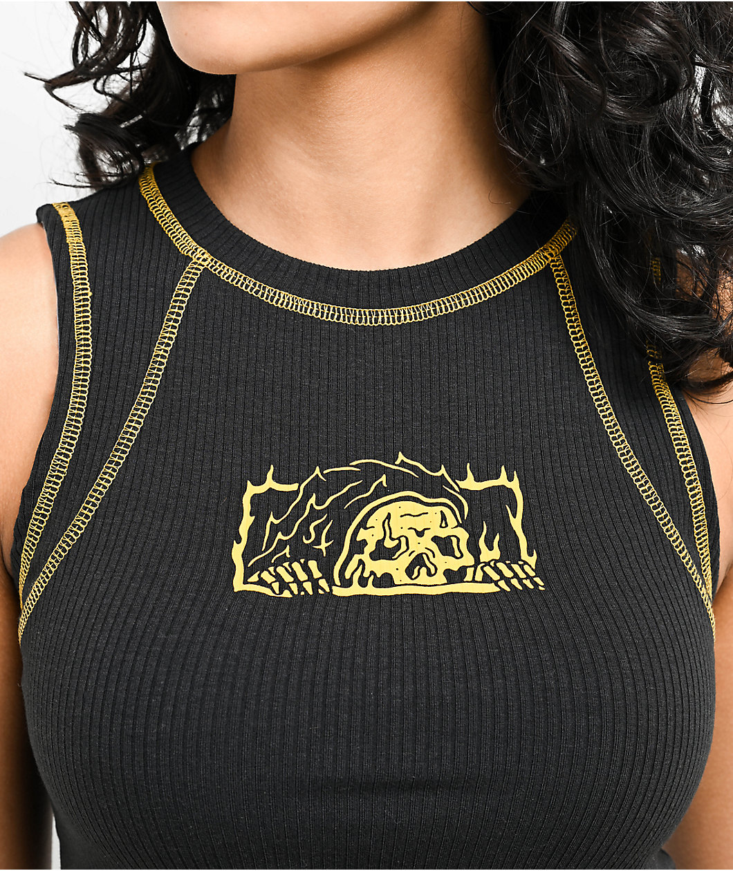 Lurking Class By Sketchy Tank Hotbox Black Raglan Crop Tank Top