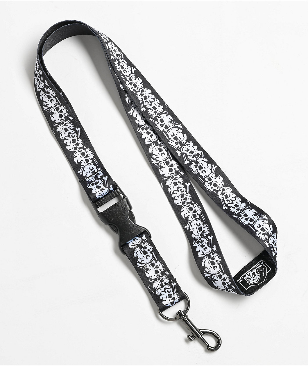 Lurking Class By Sketchy Tank Skull Stripe Black Lanyard