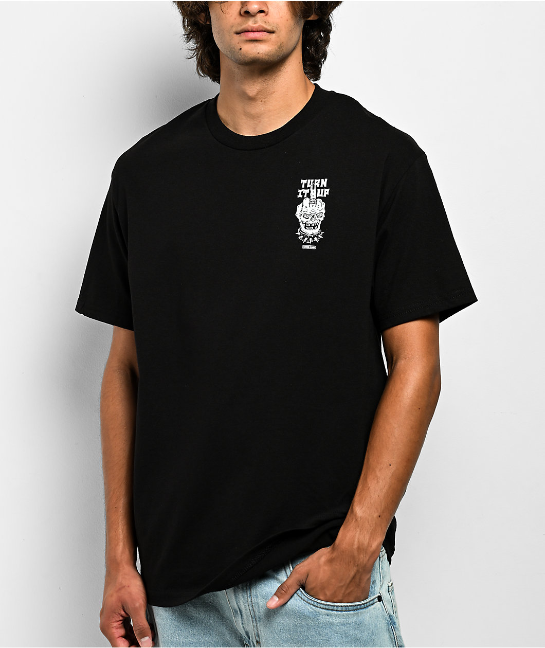 Lurking Class By Sketchy Tank Turn It Up Black T-Shirt