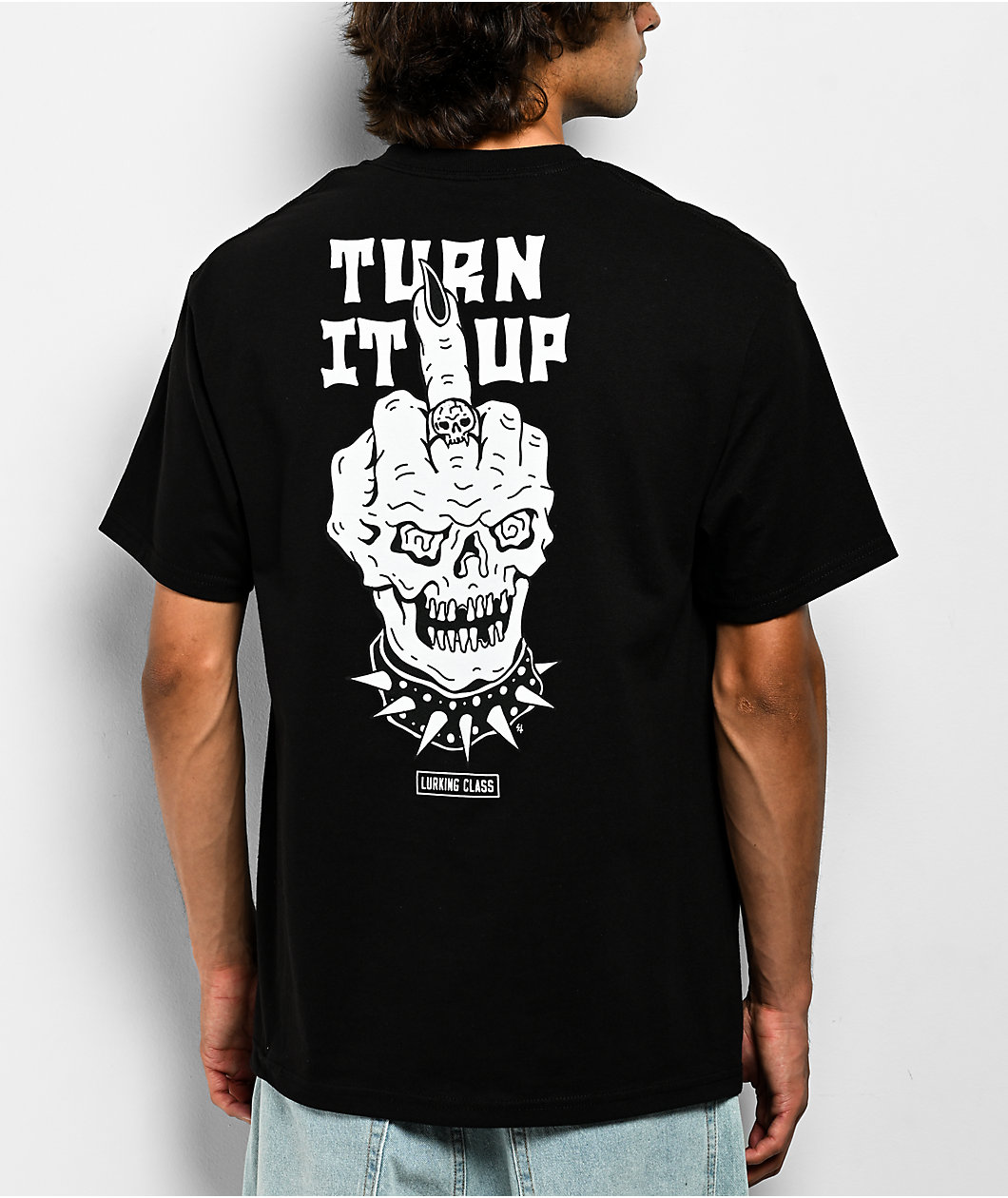 Lurking Class By Sketchy Tank Turn It Up Black T-Shirt