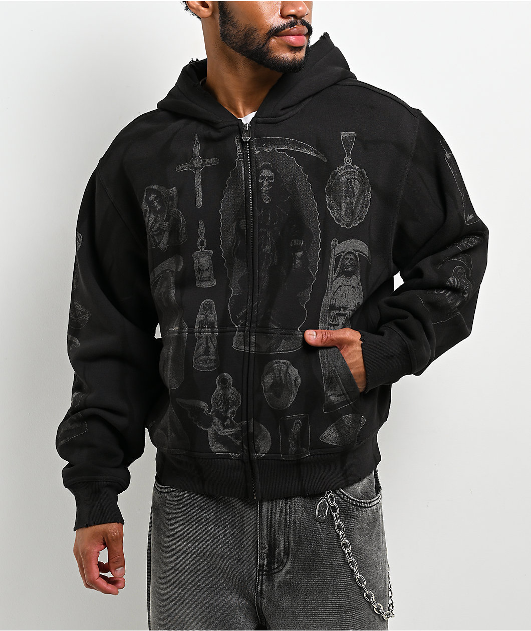 Lurking Class by Sketchy Tank Altar Black Zip Hoodie