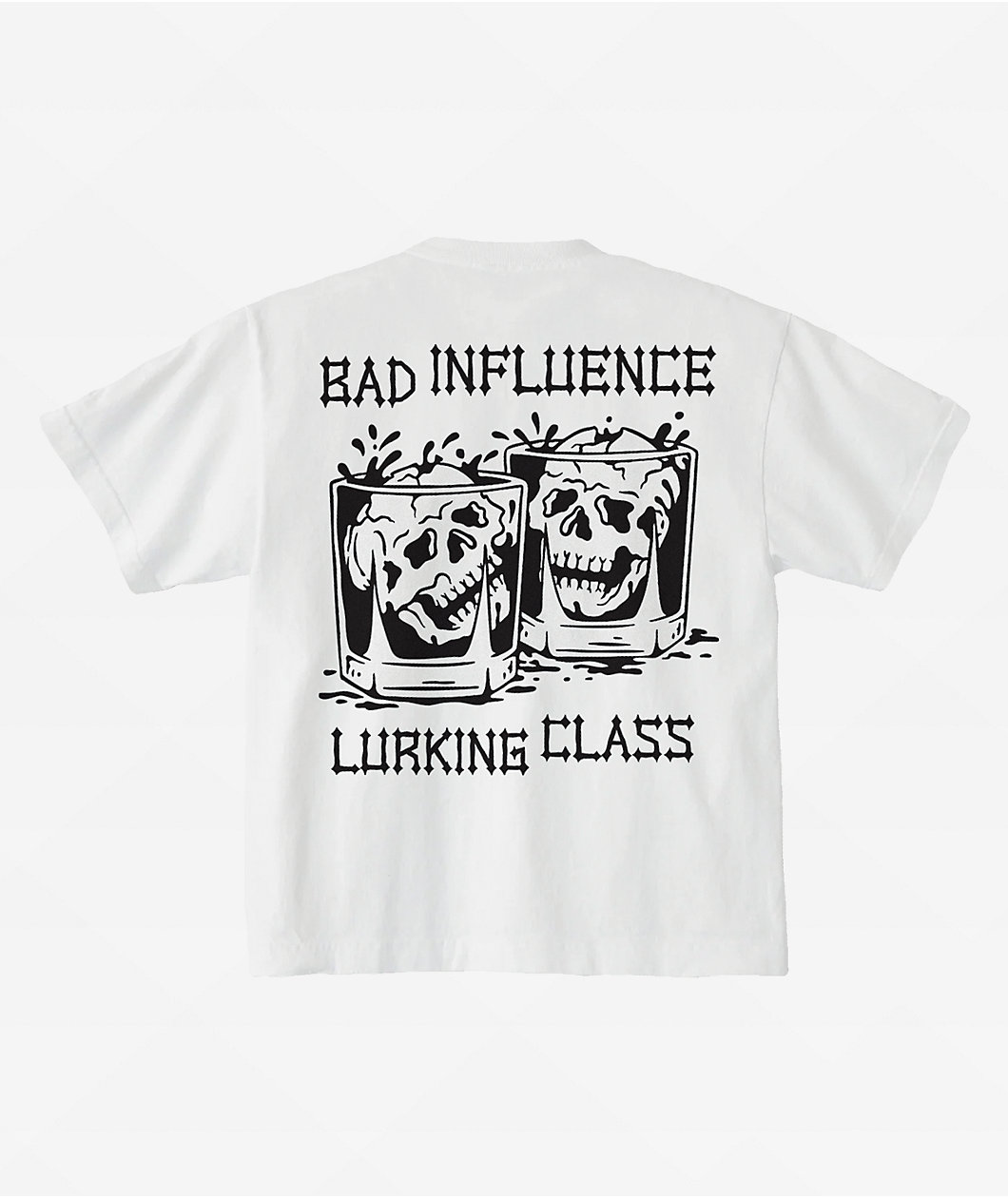 Lurking Class by Sketchy Tank Bad Influence White T-Shirt