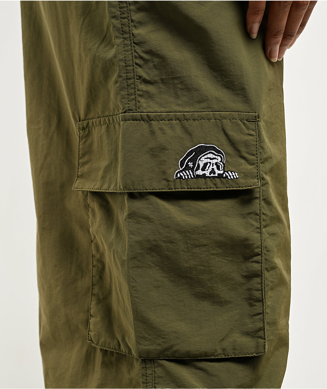 Lurking Class by Sketchy Tank Barbed Wire Olive Parachute Pants