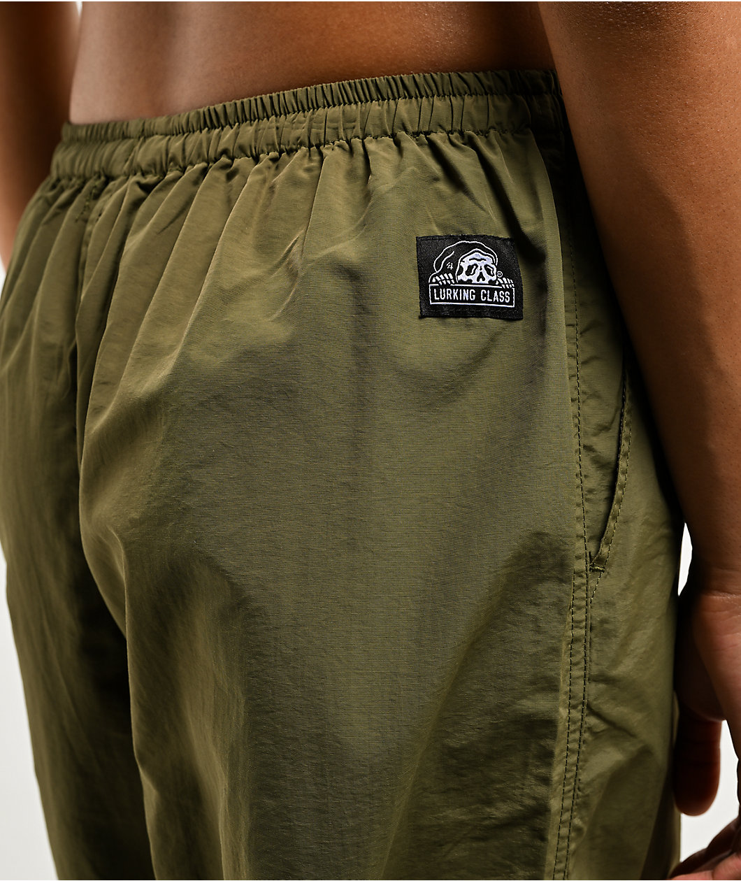 Lurking Class by Sketchy Tank Barbed Wire Olive Parachute Pants