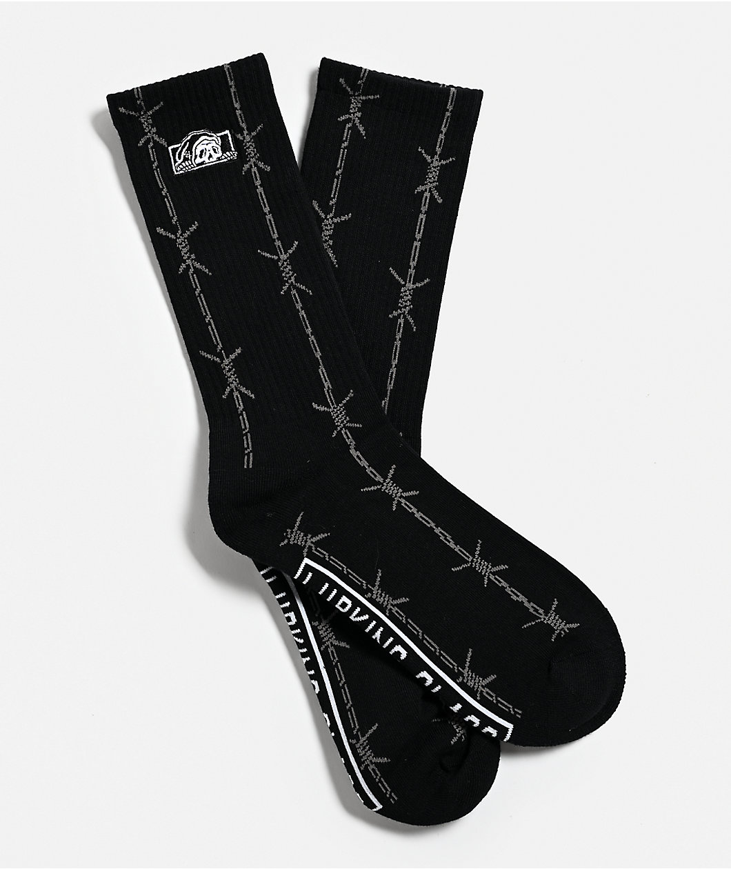 Lurking Class by Sketchy Tank Barbwire Black Crew Socks