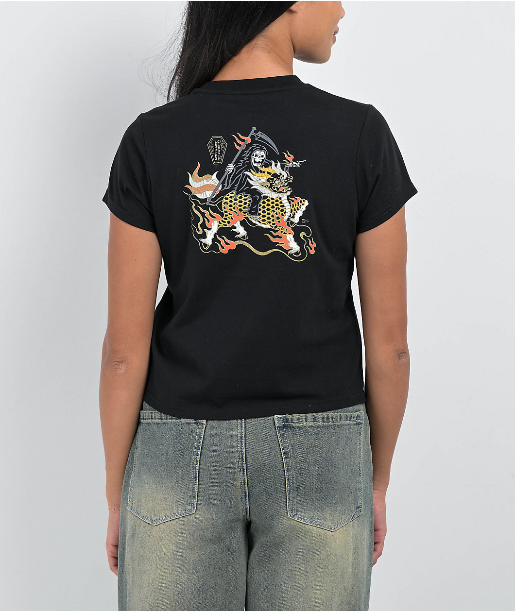 Lurking Class by Sketchy Tank Beast Black Crop T-Shirt