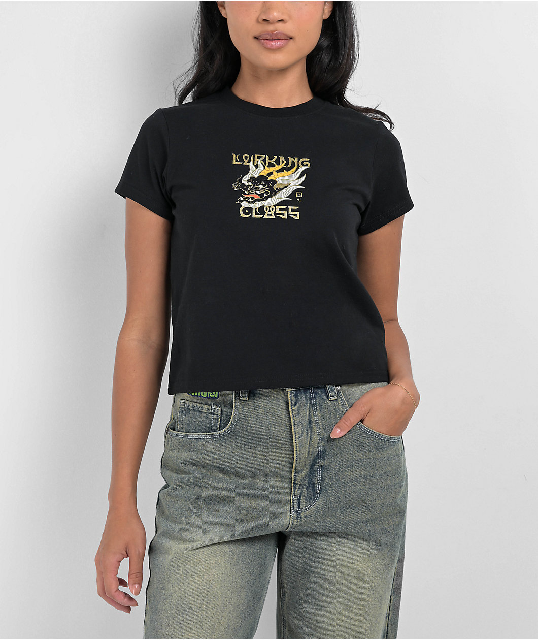 Lurking Class by Sketchy Tank Beast Black Crop T-Shirt