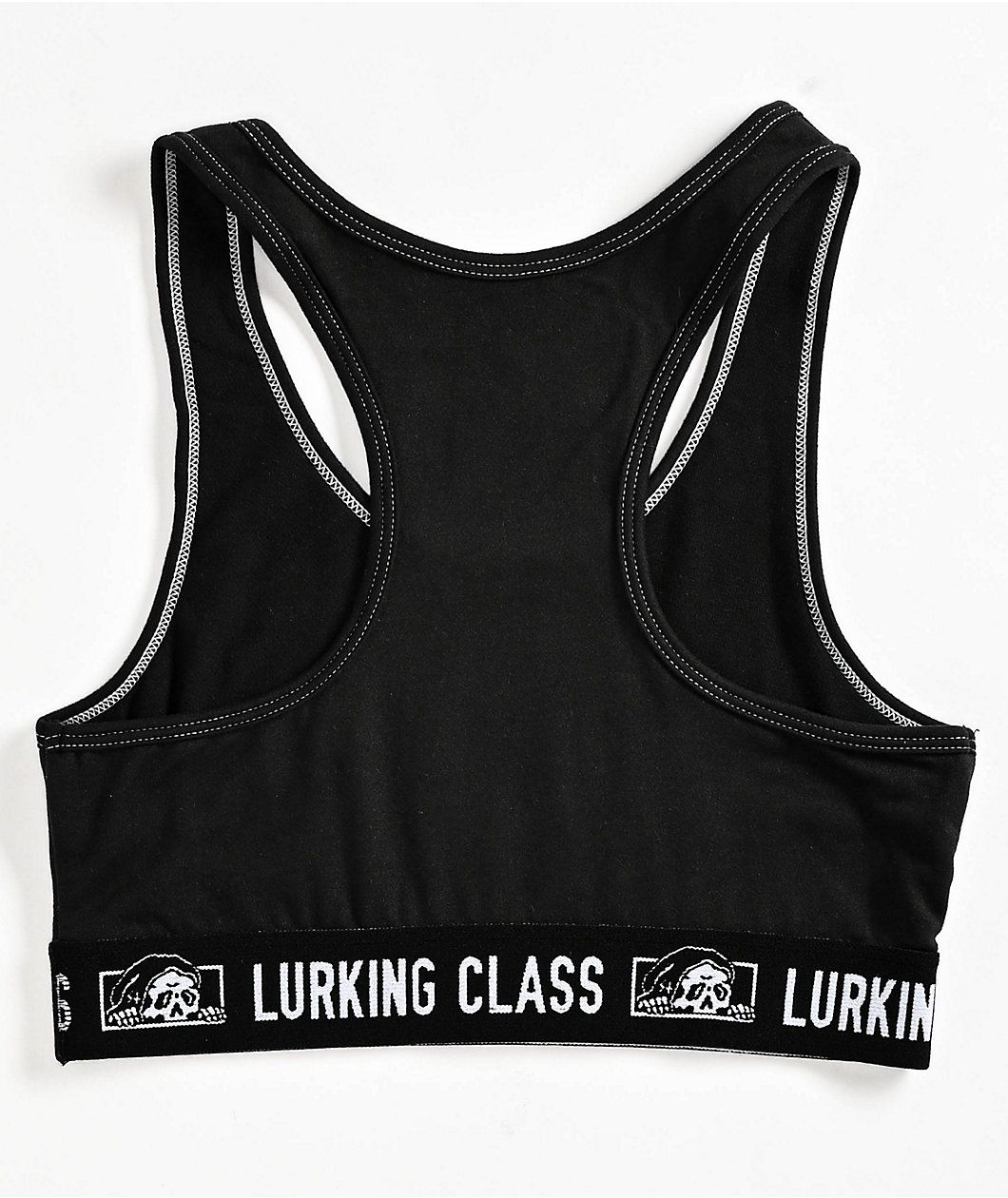 Lurking Class by Sketchy Tank Box Logo Black Sports Bra