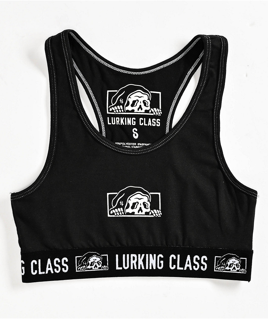 Lurking Class by Sketchy Tank Box Logo Black Sports Bra