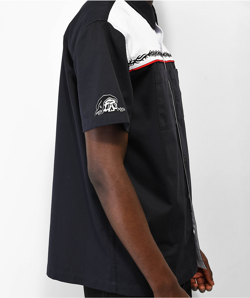 Lurking Class by Sketchy Tank Burnout Black Work Shirt