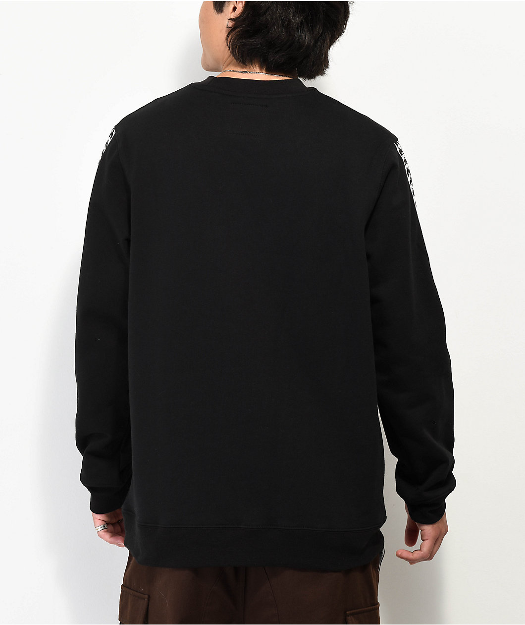 Lurking Class by Sketchy Tank Burnouts Race Black Crewneck Sweatshirt