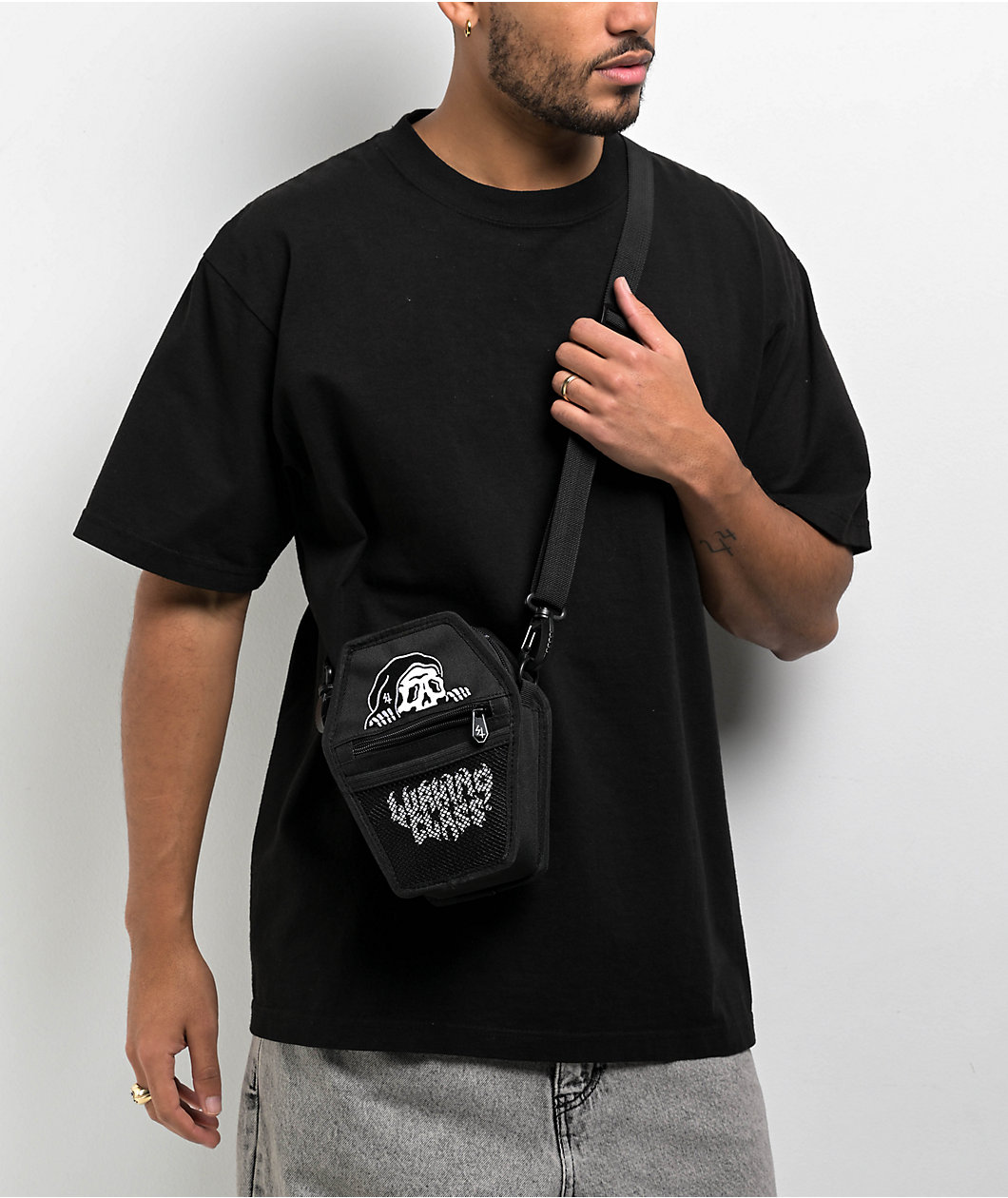 Lurking Class by Sketchy Tank Coffin Black Crossbody Bag