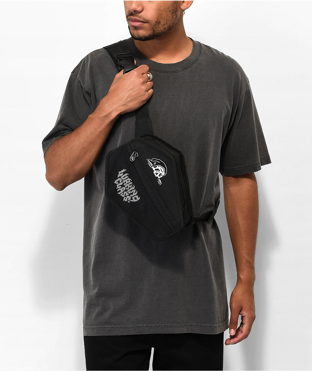 Lurking Class by Sketchy Tank Coffin Black Fanny Pack