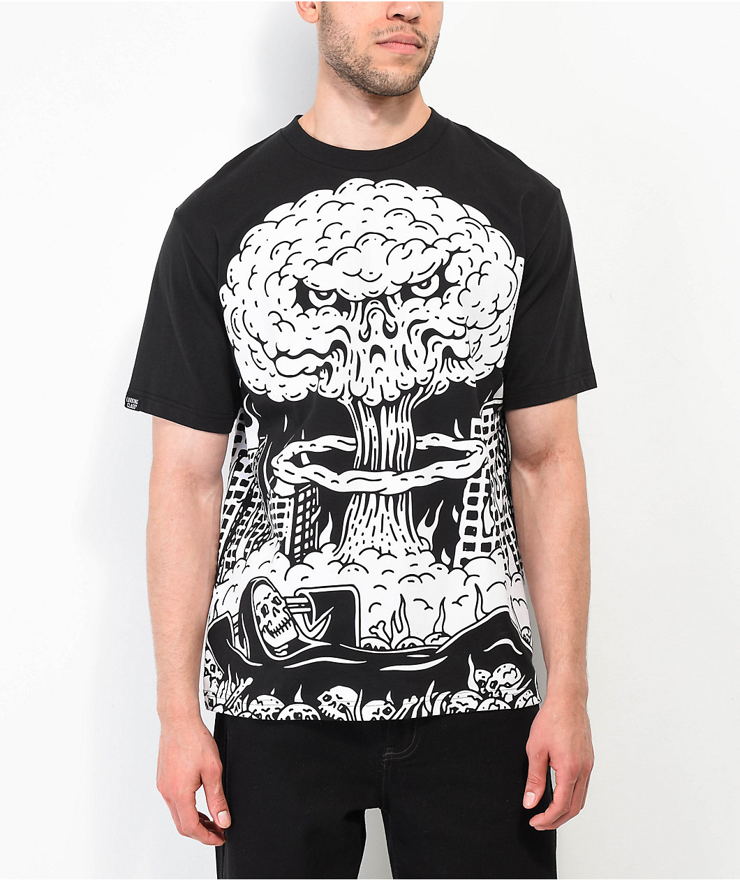 Lurking Class by Sketchy Tank Comfortable Allover Print Black T-Shirt