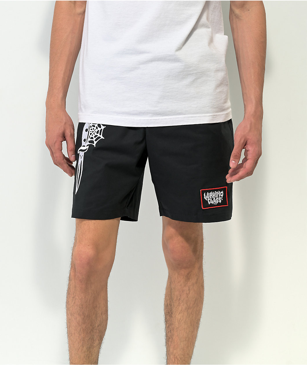 Lurking Class by Sketchy Tank Dagger Black Elastic Waist Shorts