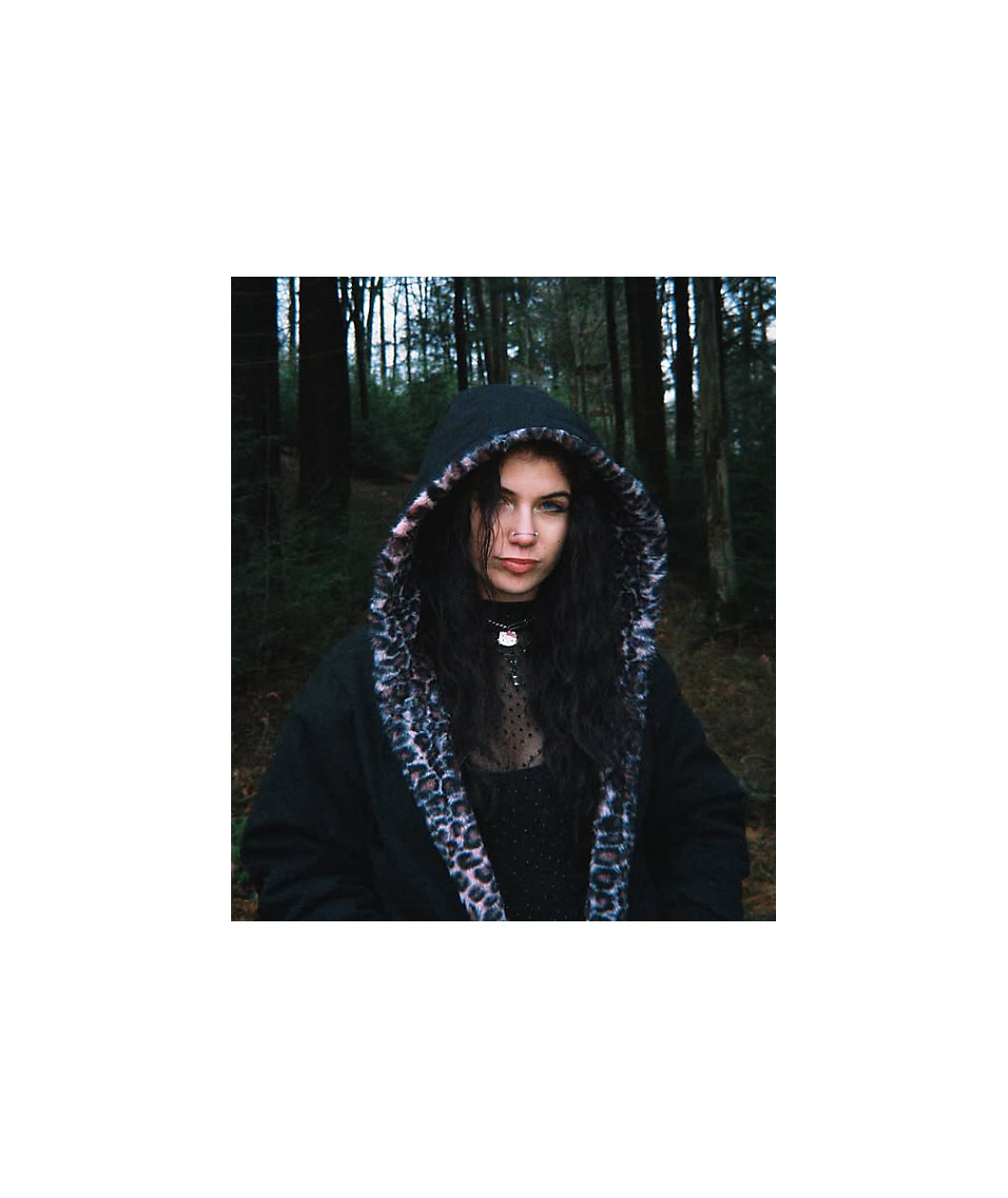 Lurking Class by Sketchy Tank Death Leopard Black & Pink Faux Fur Reversible Work Jacket