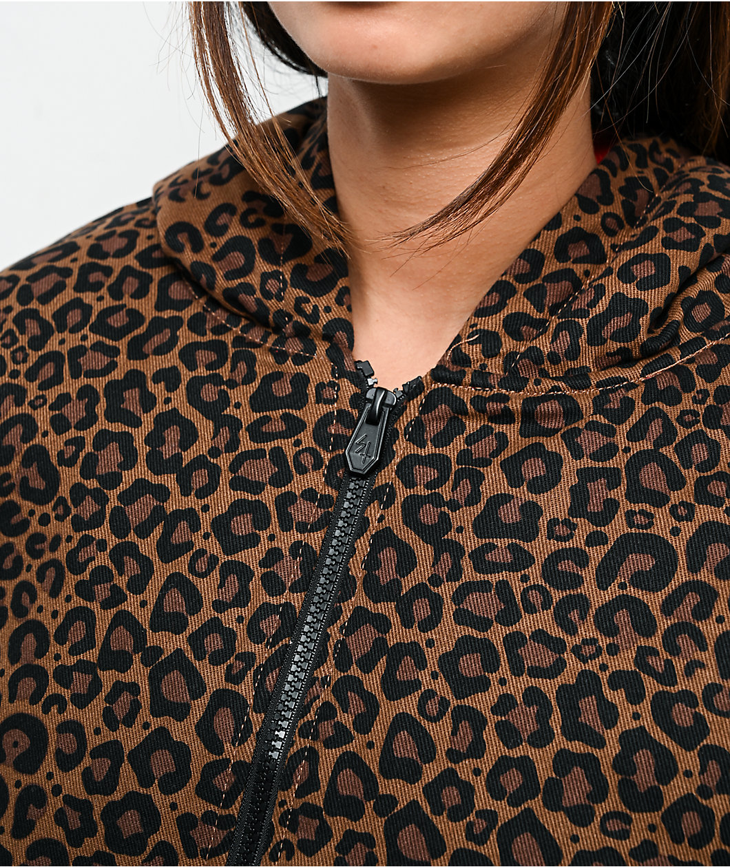 Lurking Class by Sketchy Tank Death Leopard Brown Hooded Canvas Jacket