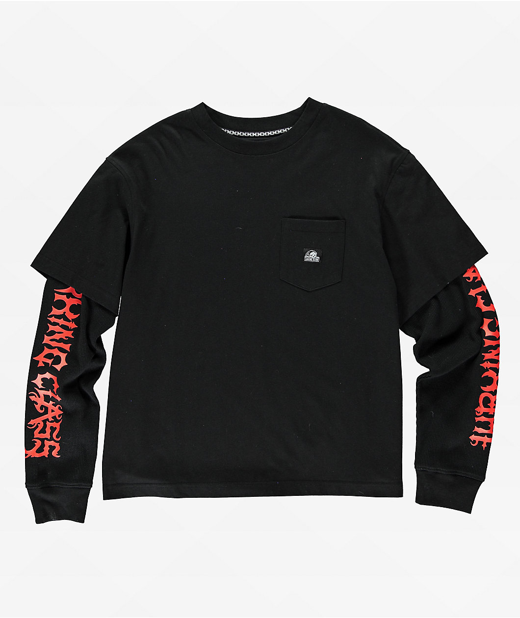Lurking Class by Sketchy Tank Destruction Black 2fer Long Sleeve T-Shirt