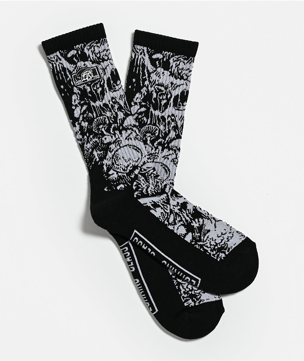 Lurking Class by Sketchy Tank Fun Guy Black Crew Socks