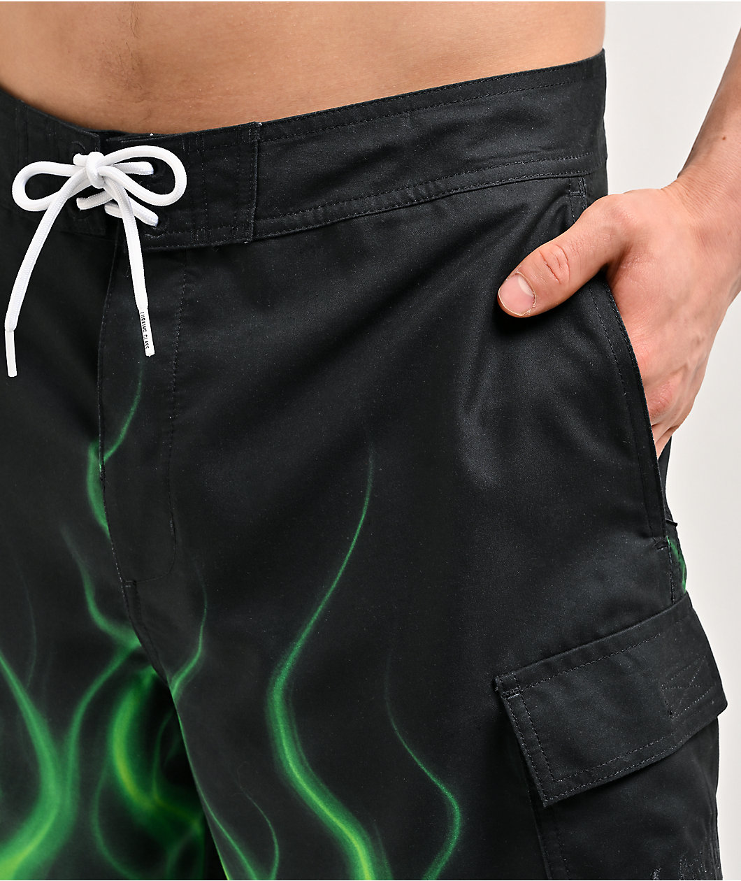 Lurking Class by Sketchy Tank Ghost Rhider Black Cargo Board Shorts