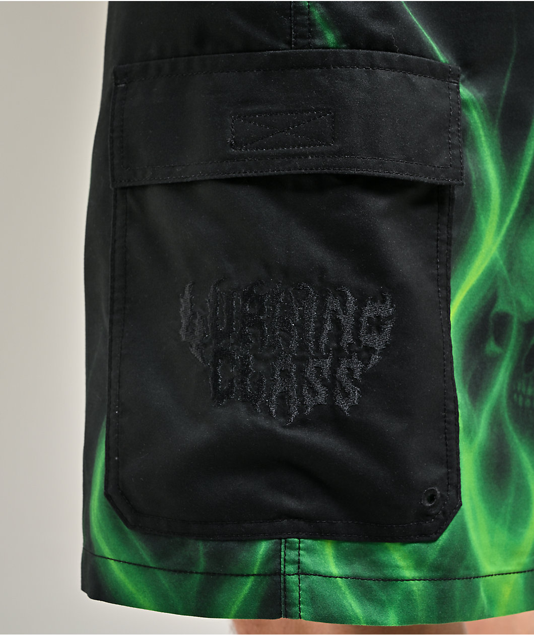 Lurking Class by Sketchy Tank Ghost Rhider Black Cargo Board Shorts