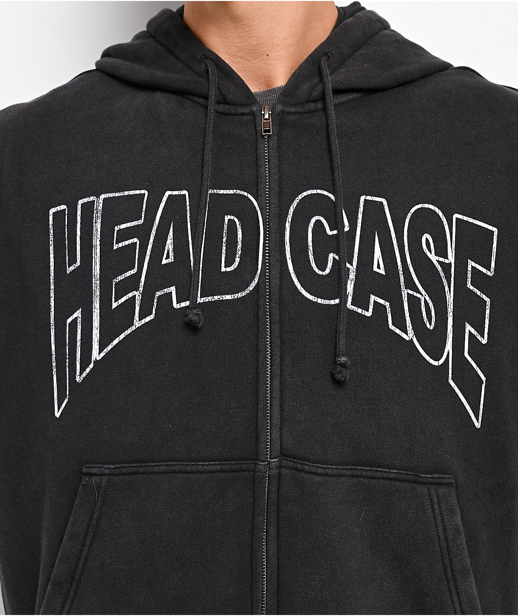Lurking Class by Sketchy Tank Head Case Black Wash Zip Hoodie