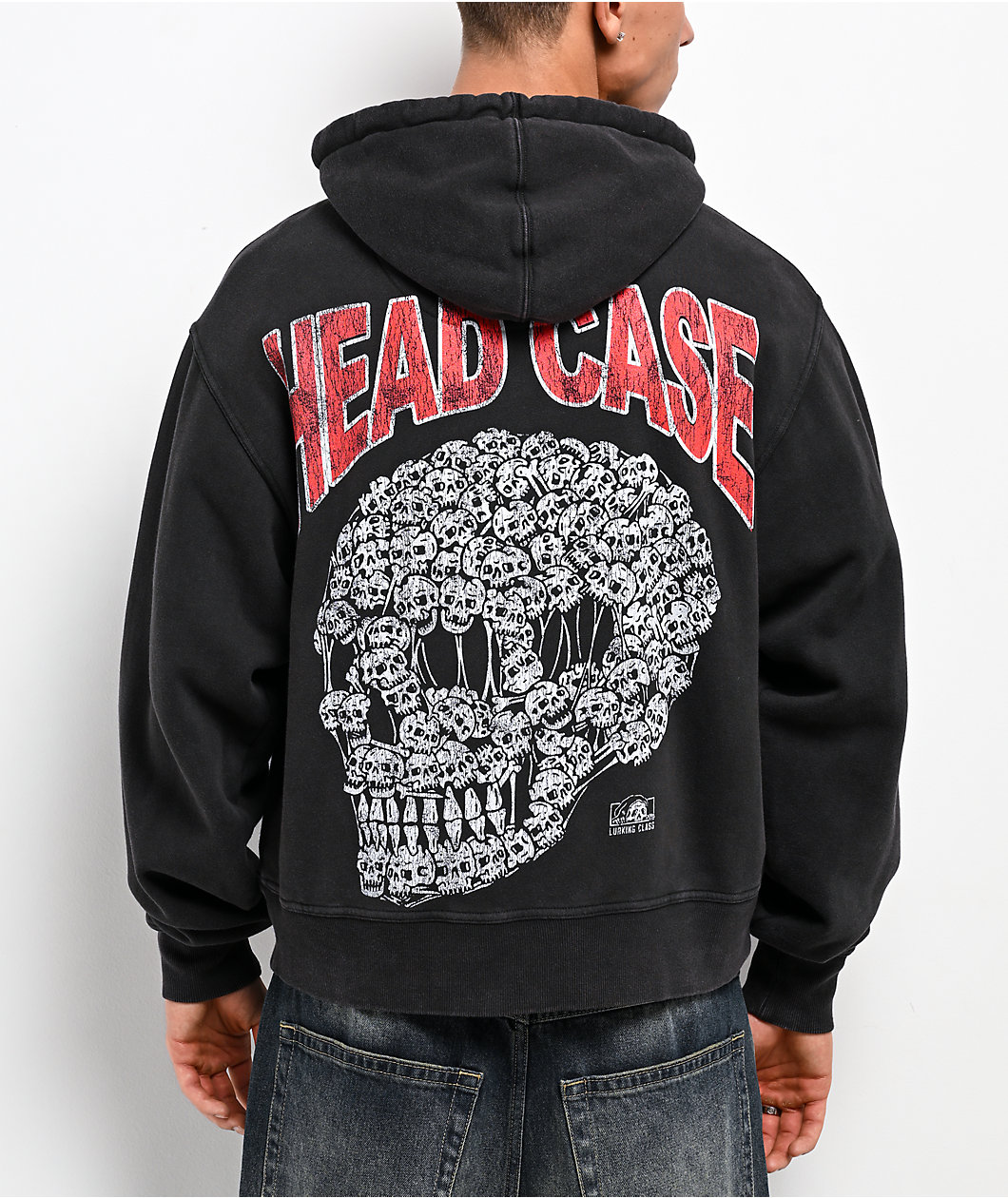Lurking Class by Sketchy Tank Head Case Black Wash Zip Hoodie