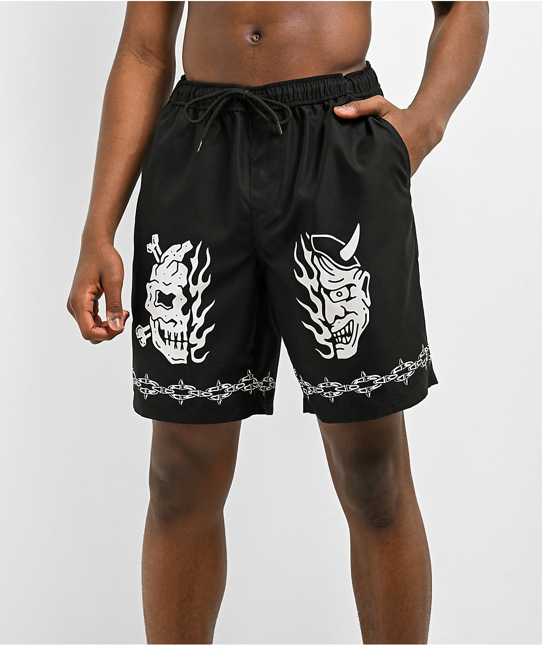 Lurking Class by Sketchy Tank Hotbox Hanya Black Board Shorts