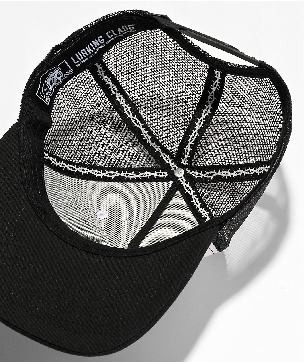 Lurking Class by Sketchy Tank Lurker Black & White Trucker Hat