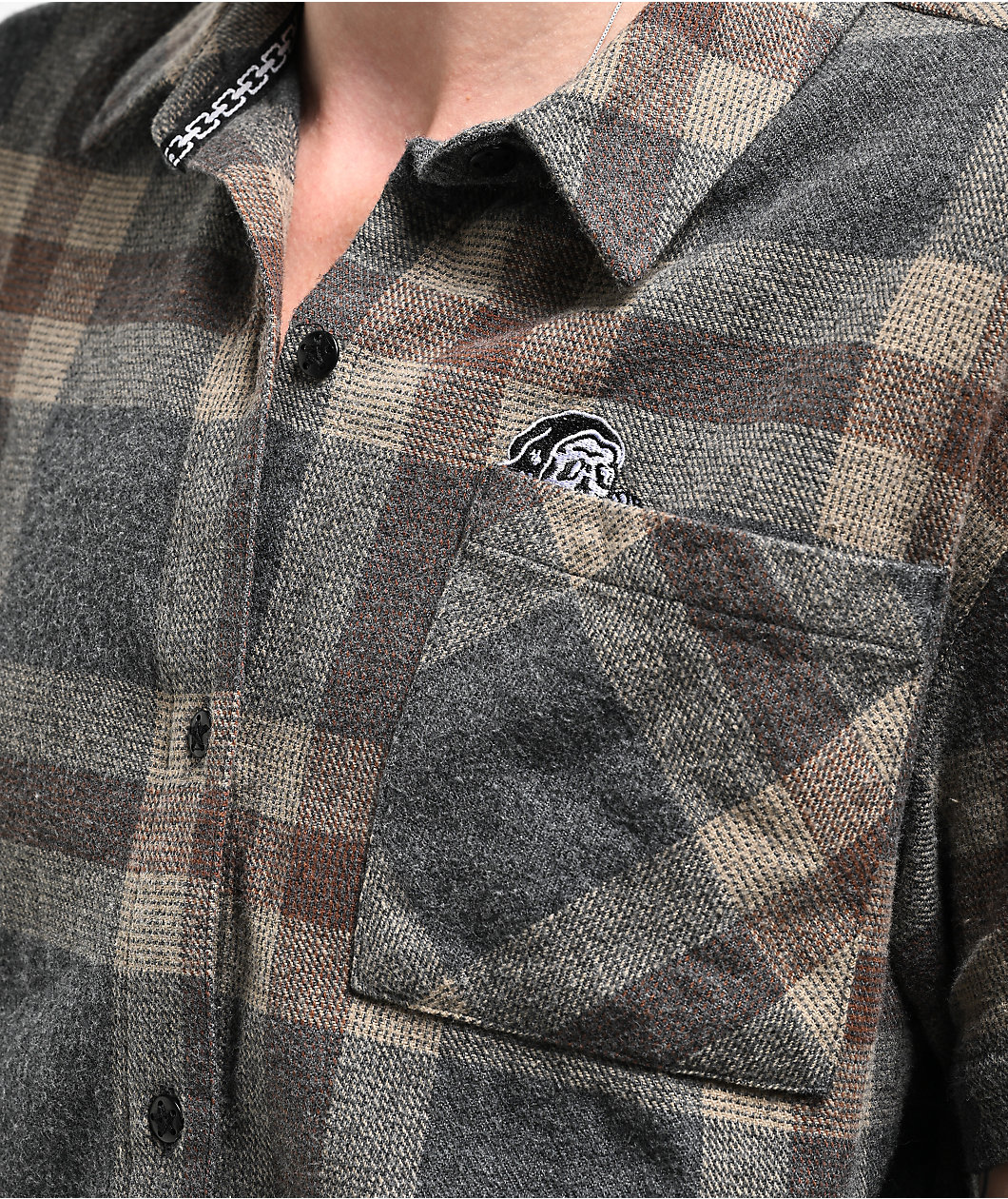 Lurking Class by Sketchy Tank Lurker Grey Flannel Shirt