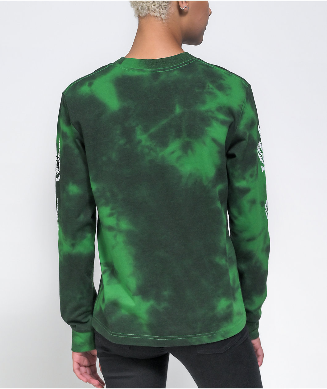Lurking Class by Sketchy Tank Matrix Peace Green Tie Dye Long Sleeve T-Shirt