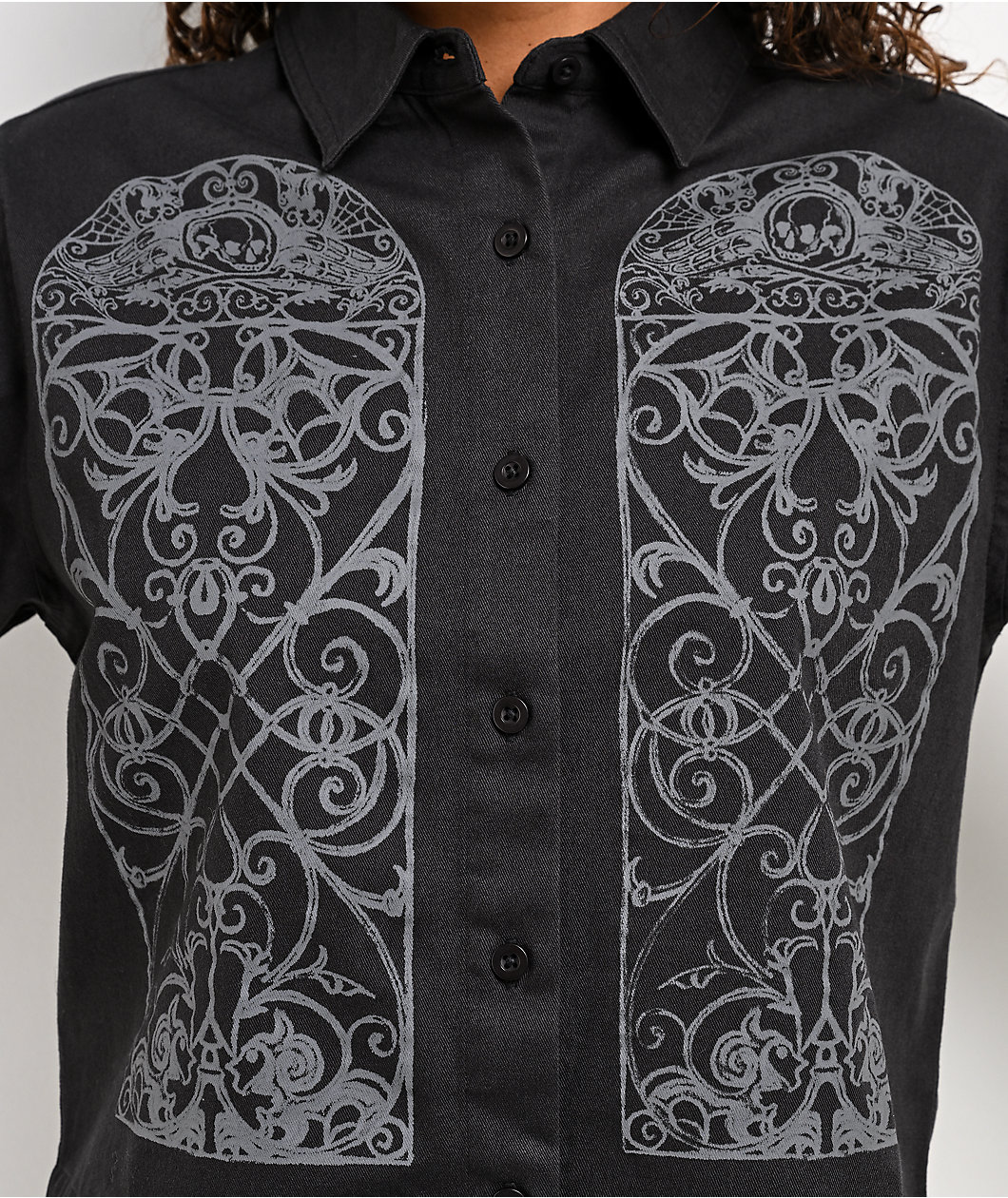 Lurking Class by Sketchy Tank Memento Mori Grey Work Shirt