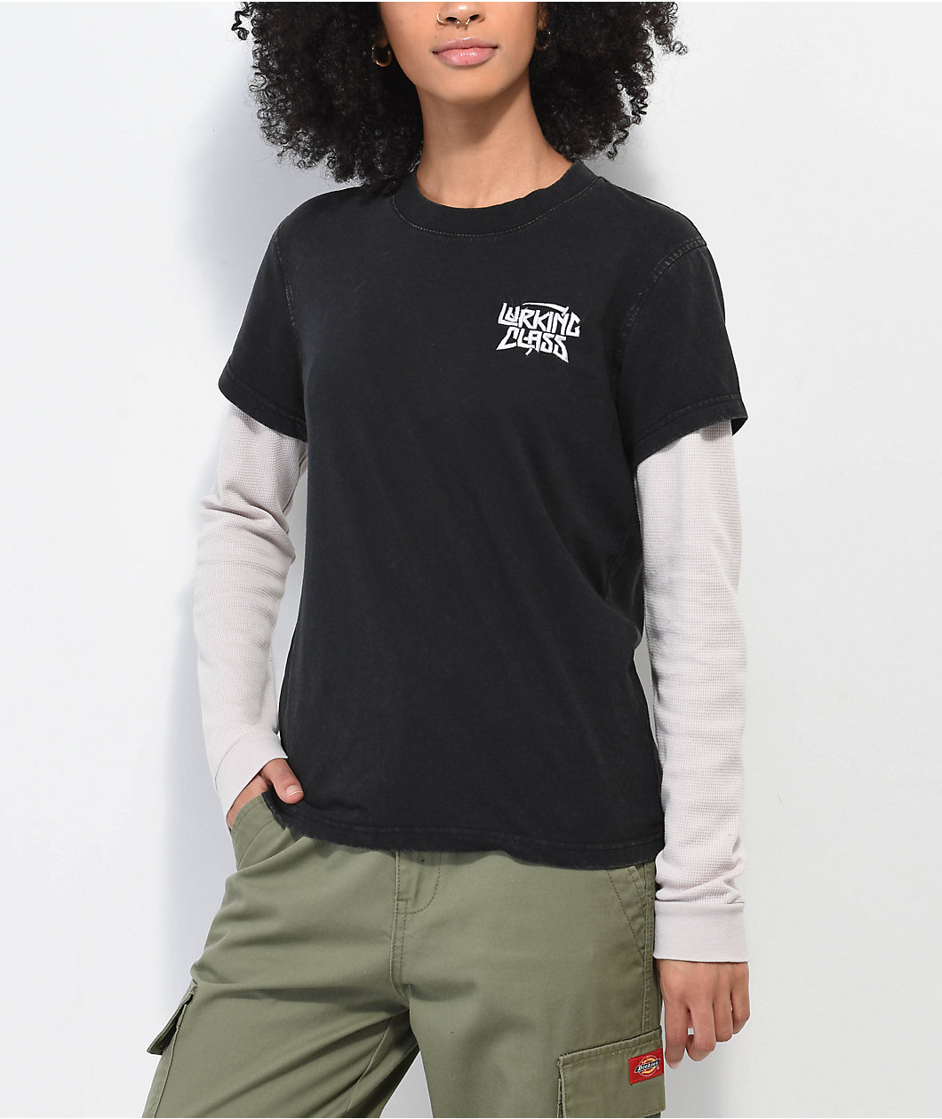 Lurking Class by Sketchy Tank Metal Scythe 2Fer Black Long Sleeve T-Shirt