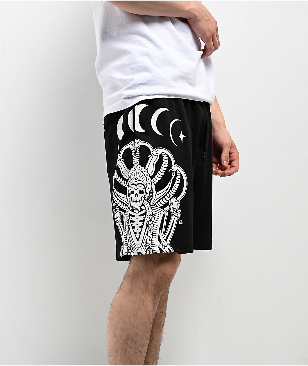 Lurking Class by Sketchy Tank Moons Black Mesh Shorts