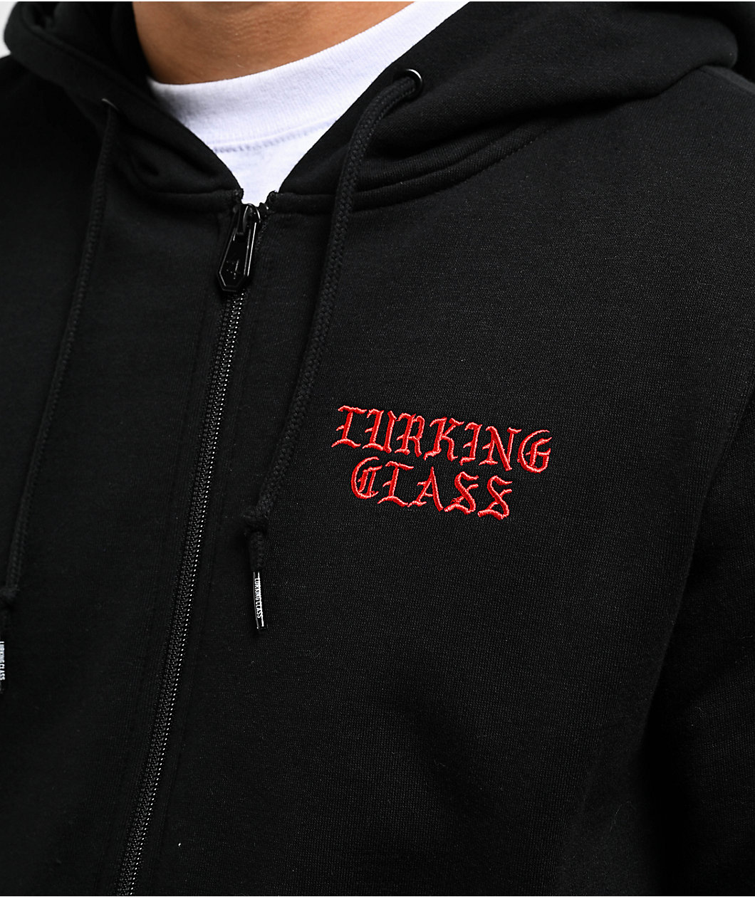 Lurking Class by Sketchy Tank Moons Black Zip Hoodie