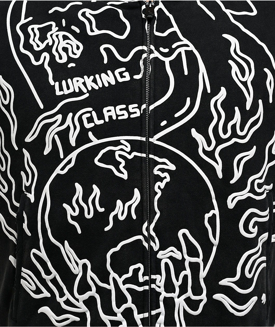 Lurking Class by Sketchy Tank Out Of Order Charcoal Wash Zip Hoodie