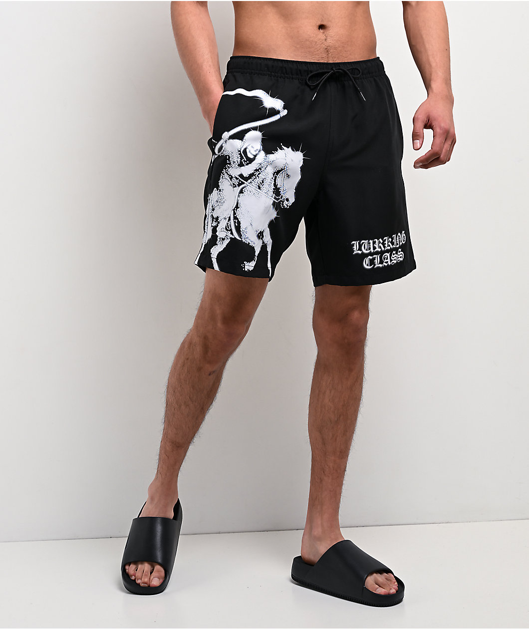 Lurking Class by Sketchy Tank Pale Horse Black Board Shorts
