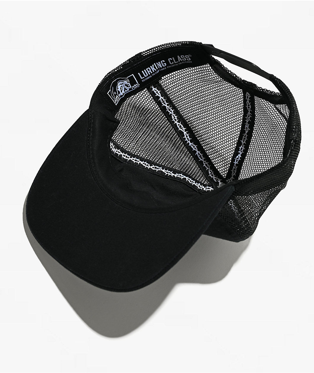 Lurking Class by Sketchy Tank Partys Over Black Trucker Hat