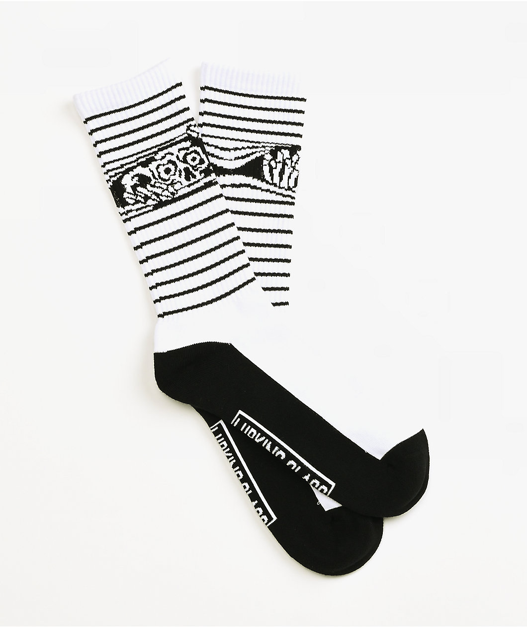 Lurking Class by Sketchy Tank Peeking Lurker White Crew Socks