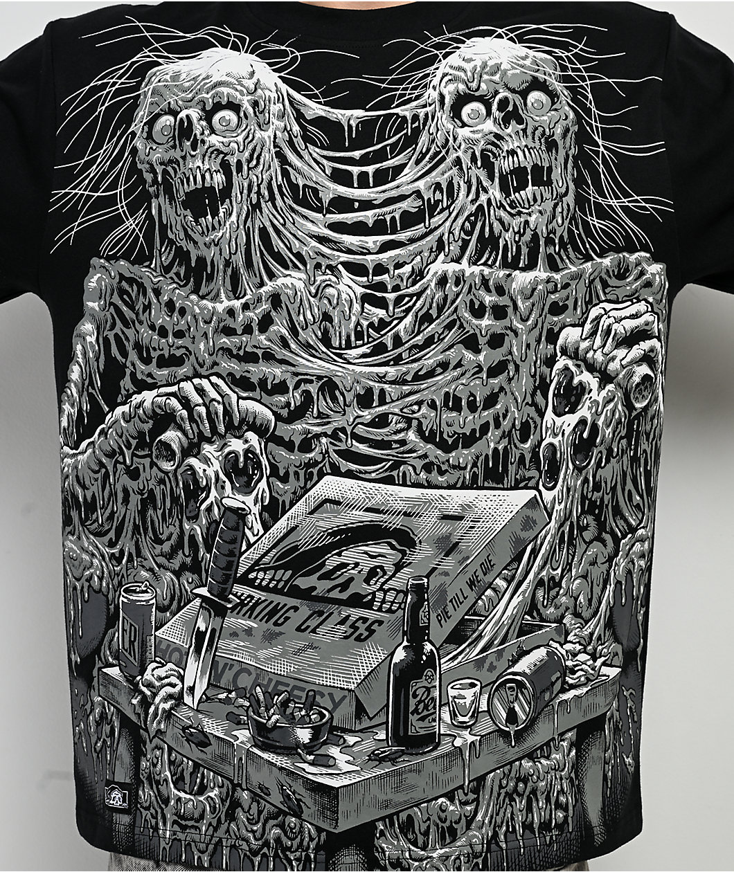 Lurking Class by Sketchy Tank Pie Till We Die Black T-Shirt