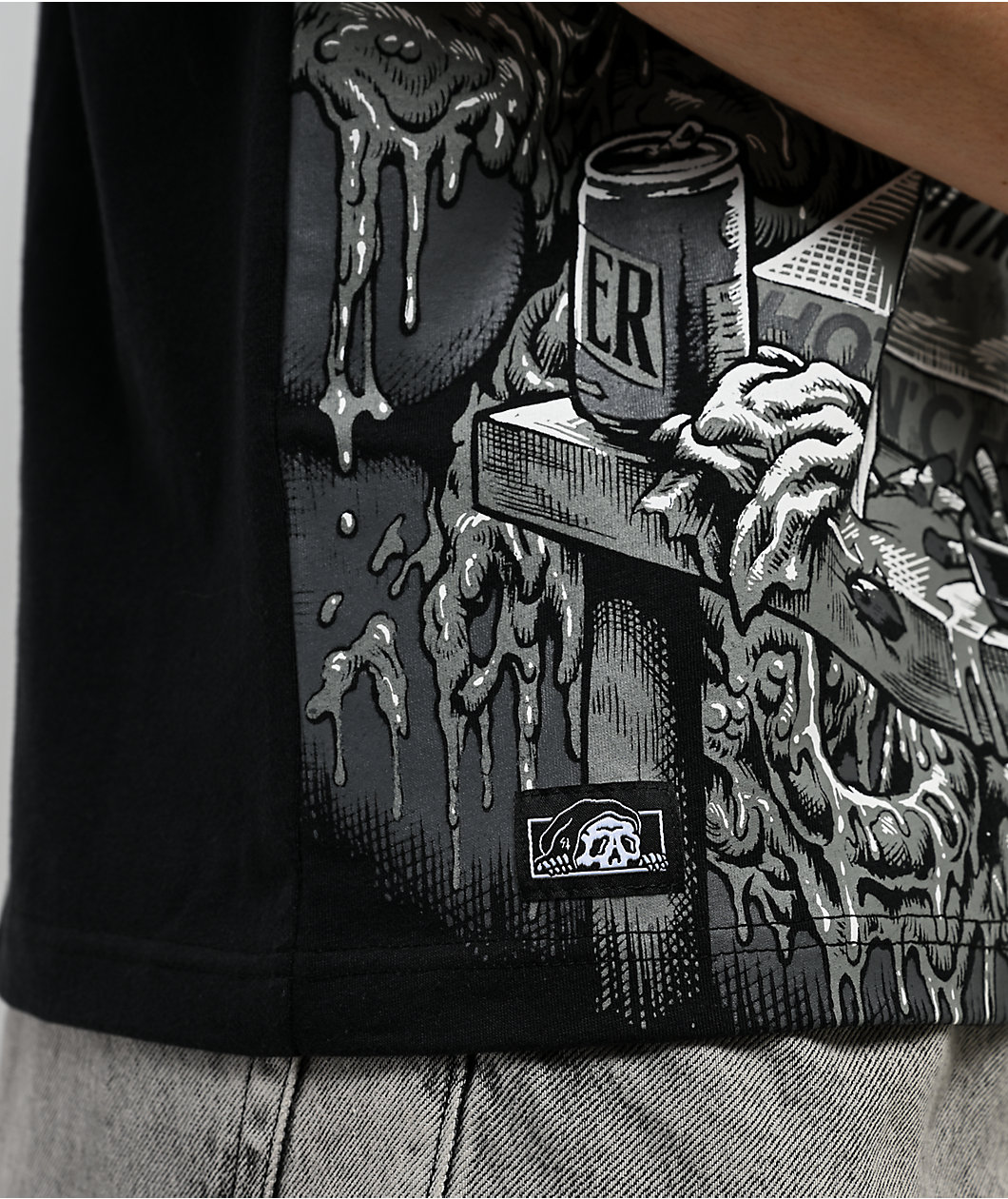 Lurking Class by Sketchy Tank Pie Till We Die Black T-Shirt