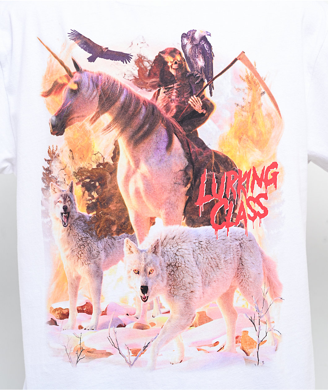 Lurking Class by Sketchy Tank Reaper White T-Shirt