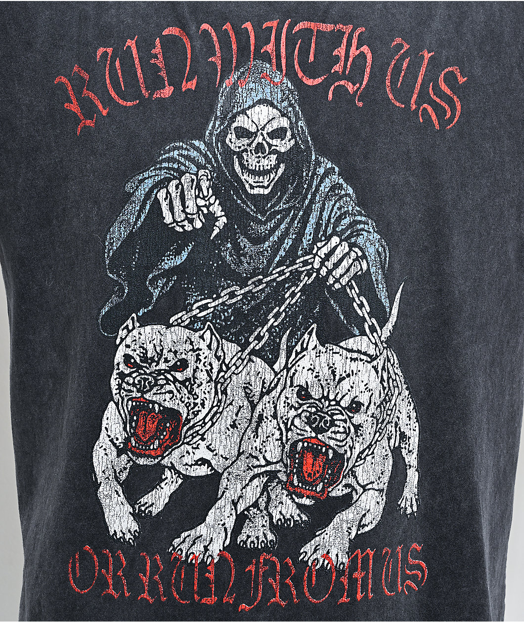 Lurking Class by Sketchy Tank Run With Us Black Wash T-Shirt