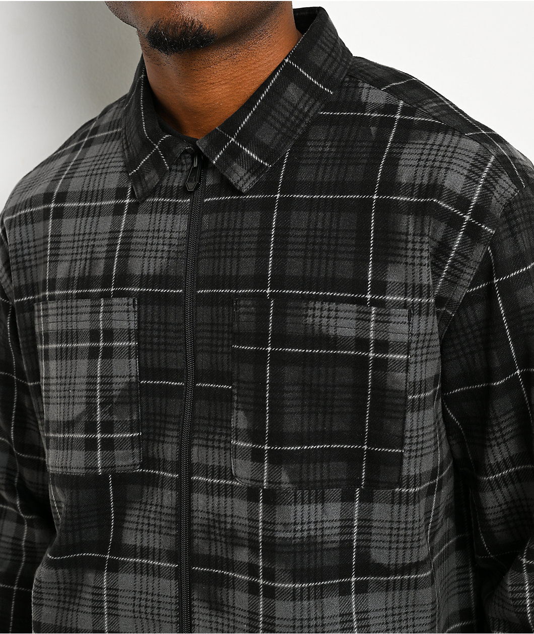 Lurking Class by Sketchy Tank Showcase Black & Grey Flannel Shirt
