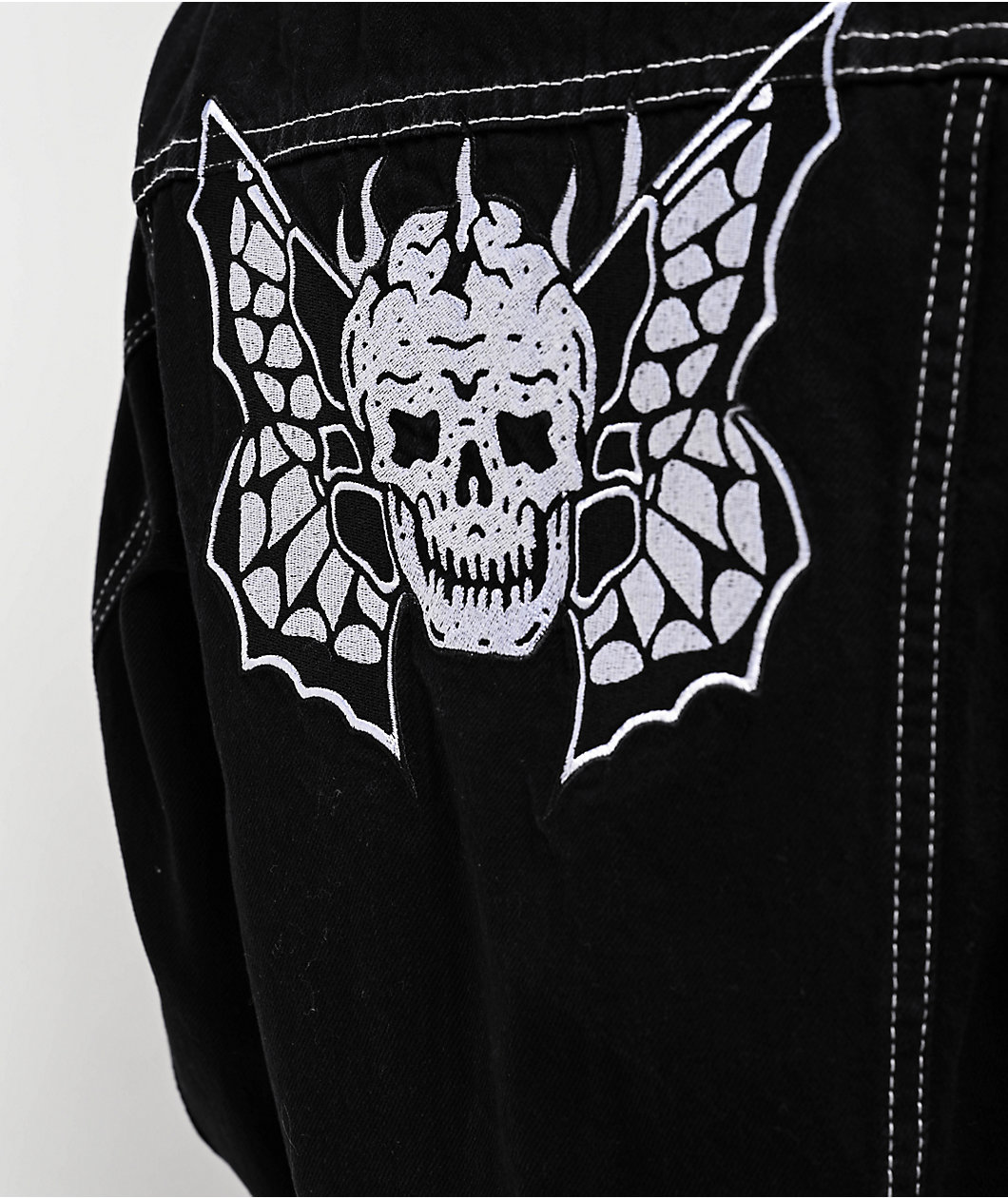 Lurking Class by Sketchy Tank Skullfly Black Denim Jacket