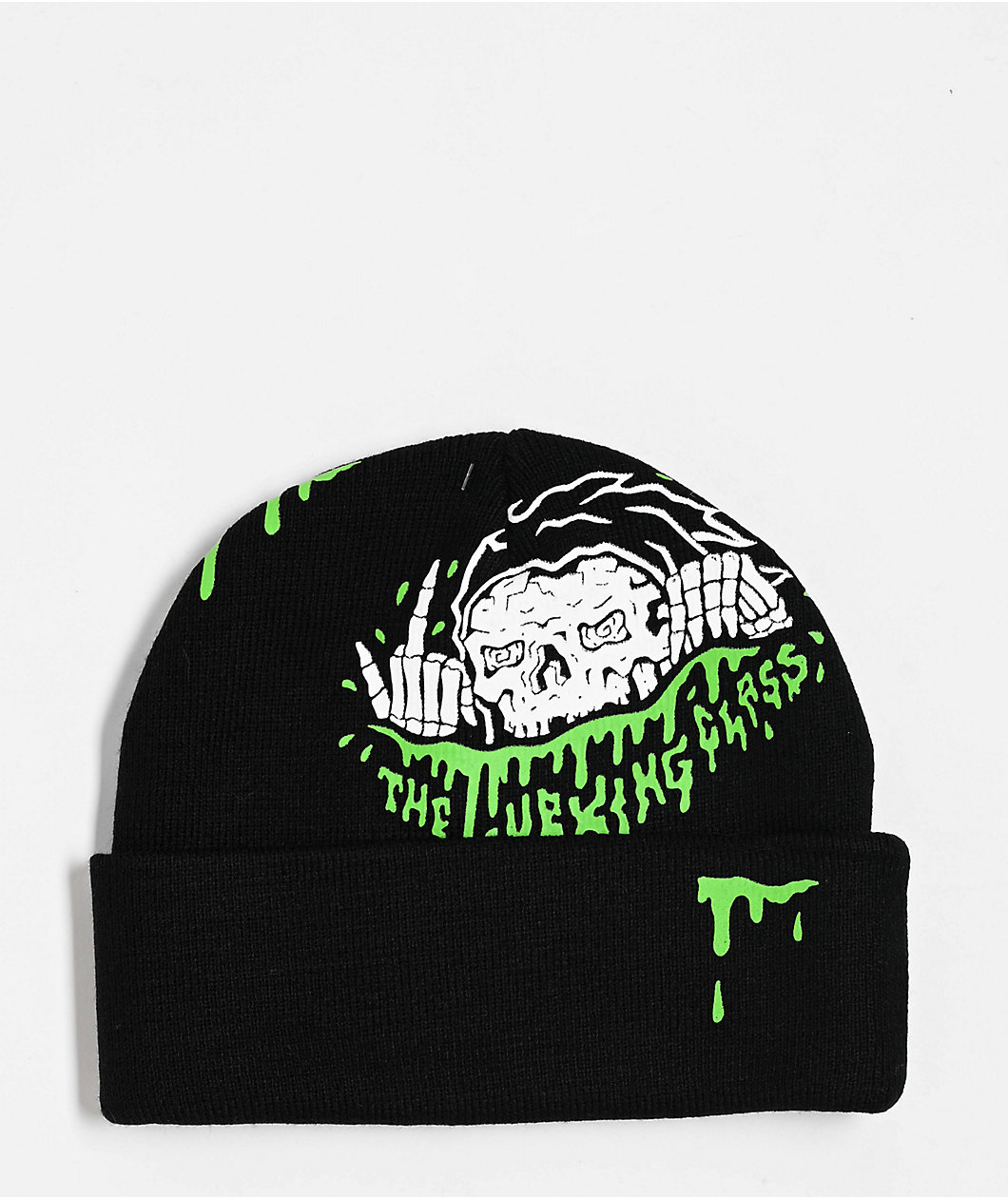 Lurking Class by Sketchy Tank Slash Black & Green Beanie