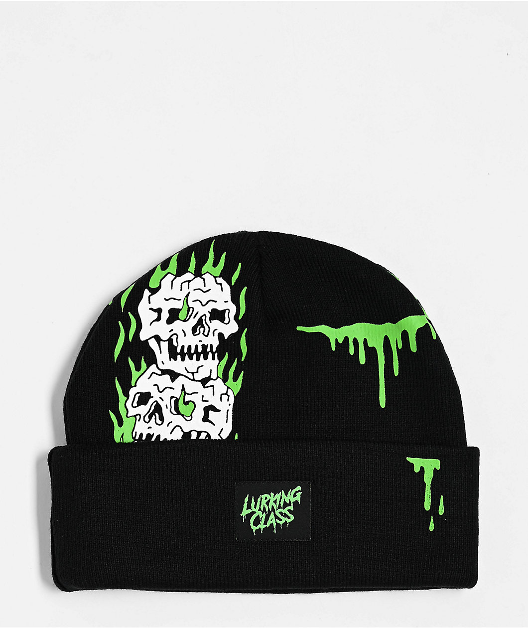 Lurking Class by Sketchy Tank Slash Black & Green Beanie