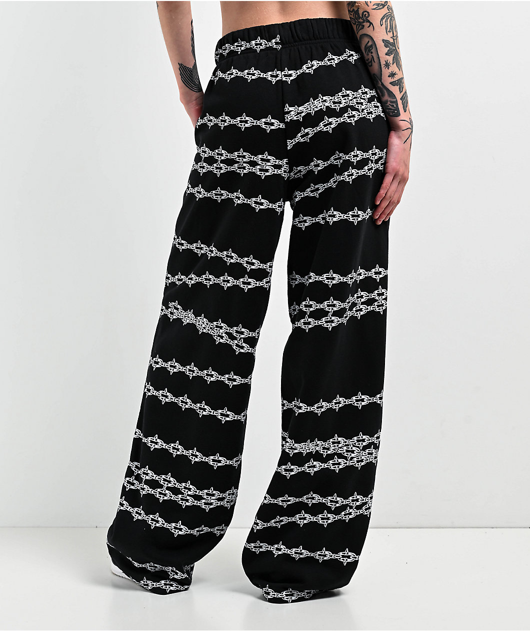 Lurking Class by Sketchy Tank Spiked Chain Black Sweatpants