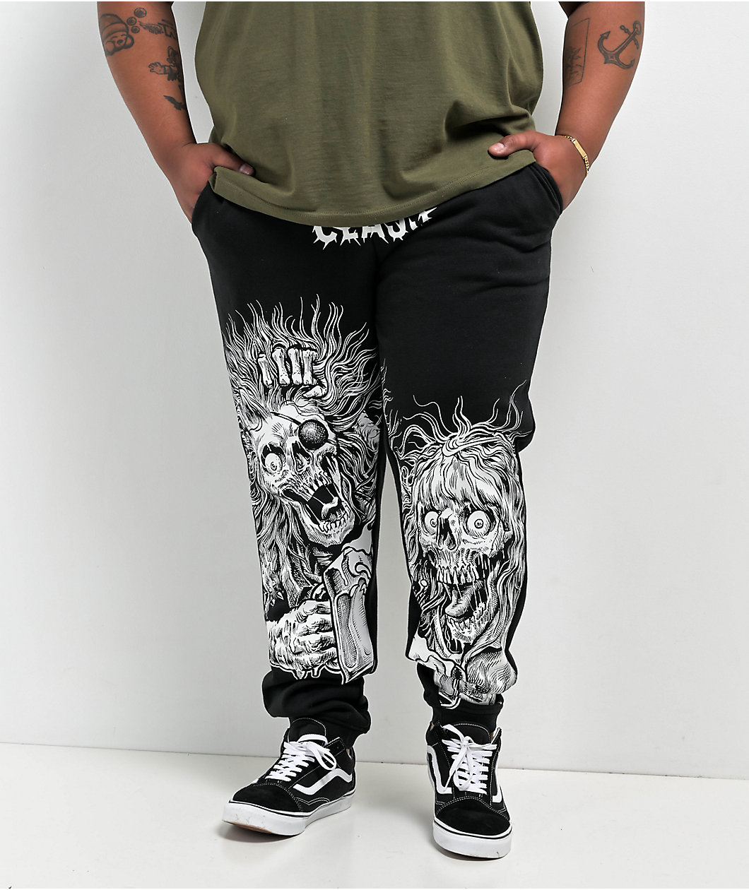 Lurking Class by Sketchy Tank Stikker Bad Friend Black Sweatpants